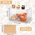 thumbnail image 3 of Large Clear Bread Box for Countertop, 4 Layers Stackable Acrylic Bakery Display Case with Front Door, Bread Storage Container with 50 Bread Paper Boxes for Kitchen Counter Organizer Pastry Muffins, 3 of 8