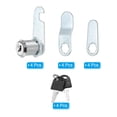 thumbnail image 3 of Uxcell 1" Zinc Alloy Cabinet Cam Locks Keyed Different for File Drawer Mailbox, Silver Tone 4 Pack, 3 of 7