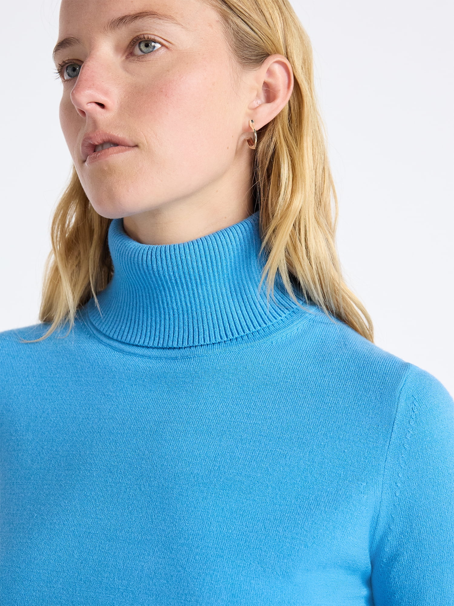 Free Assembly Women's Cozy Yarn Turtleneck Sweater with Long Sleeves, Sizes XS-XXL