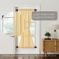 thumbnail image 5 of VHC Brands Annie Buffalo Check Farmhouse 72"x40" Door Panel Yellow Rod Pocket Cotton Tie Back(s) Window Curtains, 5 of 7