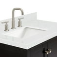 thumbnail image 2 of ARIEL Cambridge 36 Inch Espresso Bathroom Vanity with Sink, Solid Wood, Carrara White Quartz Countertop, 1.5-Inch Edge, Left Rectangular Undermount Sink, 2 Soft Closing Doors, 5 Drawers, 2 of 10