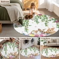 thumbnail image 5 of Round Rug 3.3Ft Washable Non-Slip, Happy Easter Circle Area Rugs for Living Room Bedroom, Cutte Rabbits Eggs Floral Plants Watercolor Indoor Floor Mats Carpet Runner for Home Decor Aesthetic, 5 of 8