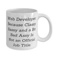 thumbnail image 2 of Web Developer. Because Classy Sassy and a Bit Bad. 15oz Mug, Web developer Present From Friends, Sarcasm Cup For Men Women, Web developer gifts under , Inexpensive web developer gifts, Web, 2 of 2