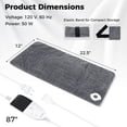 thumbnail image 3 of Costway Weighted Heating Pad with 2 Massagers Massaging Vibration 5 Heating Levels 9 Modes Gray, 3 of 10