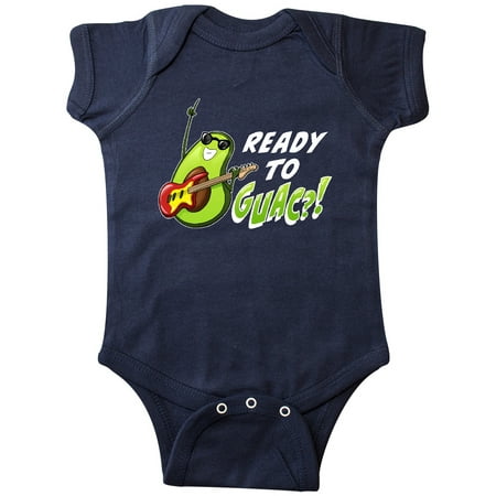 

Inktastic Ready to Guac! with Avocado Playing Guitar Gift Baby Boy or Baby Girl Bodysuit