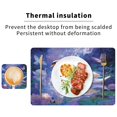 thumbnail image 6 of Square Leather Placemat Set One SizeX1 Heat-Resistant Washable Kitchen Table Decorations Colorful Swan, 6 of 8