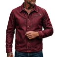 thumbnail image 2 of Miqool Denim Jacket for Men Button Down Long Sleeve Trucker Jean Jacket Casual Workwear Coat with Pockets, 2 of 7