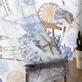 thumbnail image 5 of Blue Brown Coastal Sheer Curtains 72 Inches Long 2 Panels Set, Window Sheer Curtains for Living Room/Bedroom, Summer Beach Nautical Coral Starfish Light Filtering Rod Pocket Curtain 52'' x 72'' x 2, 5 of 7