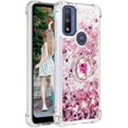 thumbnail image 6 of Quicksand Case for Motorola Moto G Play (2023)/ G Power 2022/ G Pure, Glitter Sparkle Flowing Clear Soft TPU Liquid Cover Case with Bling Diamond Kickstand for Moto G Play (2023) -Rose Gold, 6 of 14