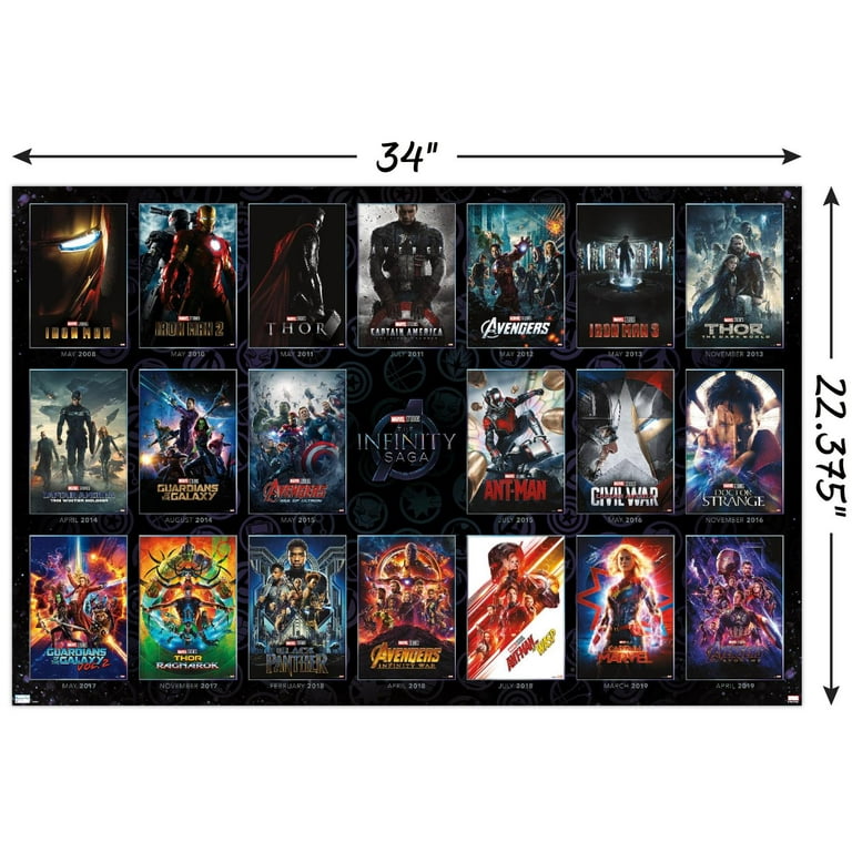 Marvel Avengers: The Infinity Saga - One Sheet Grid Wall Poster