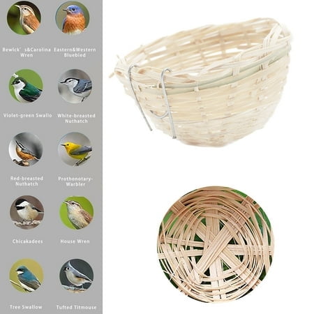 Accessoires de Cage Tissée pour Perroquet Bourgeon Petits Oiseaux de Compagnie Naturel Confortable