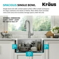 thumbnail image 4 of KRAUS Kore 24" Farmhouse Workstation 16 Gauge Single Bowl Stainless Steel Kitchen Sink with Accessories, 4 of 7