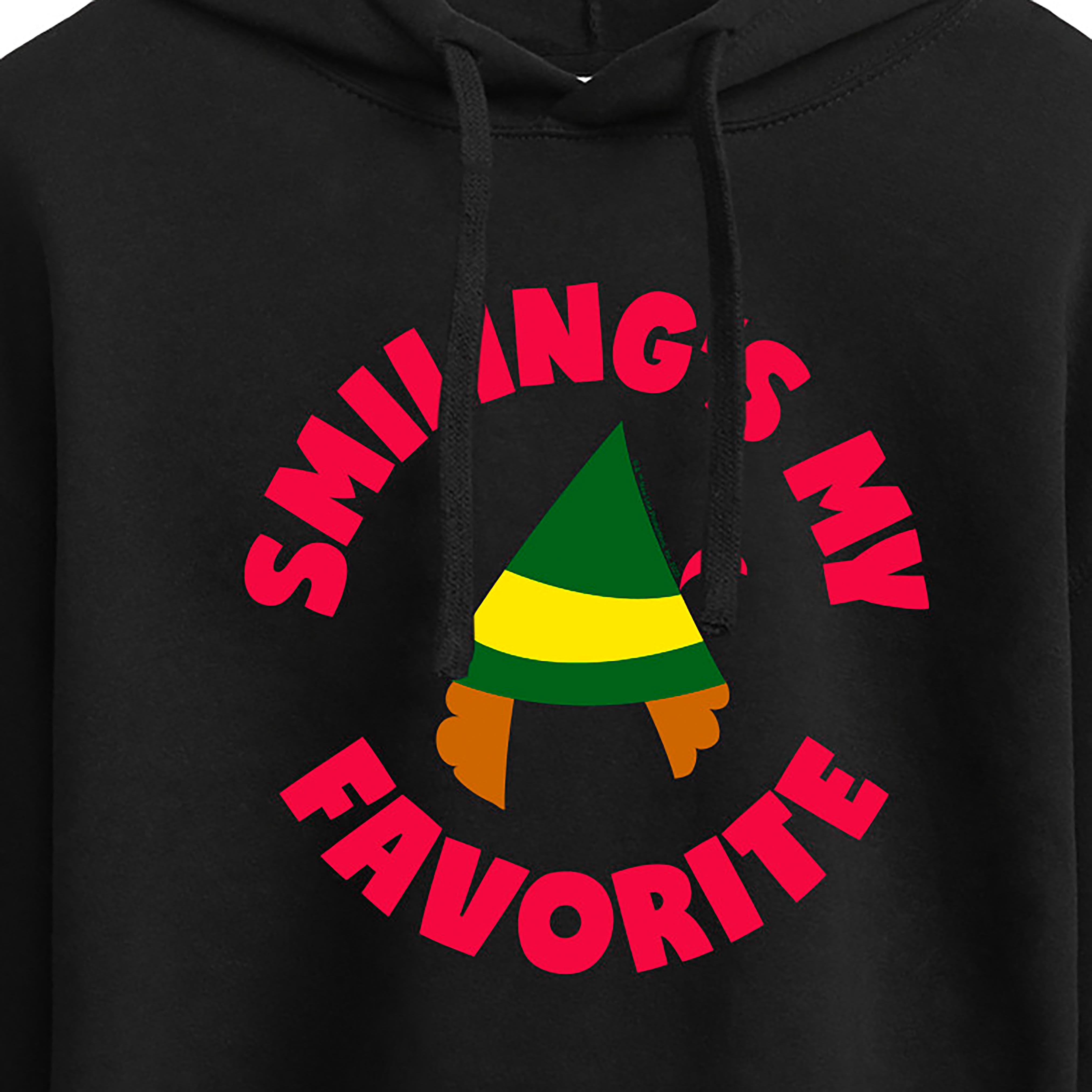 ELF - Christmas Family Set Smilings My Favorite - Juniors Cropped Pullover Hoodie