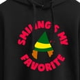 thumbnail image 3 of ELF - Christmas Family Set Smilings My Favorite - Juniors Cropped Pullover Hoodie, 3 of 5