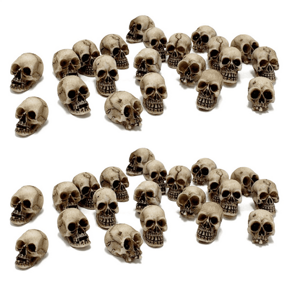 40Pcs Skulls Human Head Skull Realistic Skeleton Skulls for Halloween Table Decor