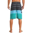 thumbnail image 3 of INSPIRE CHIC Men's Striped Drawstring Waist Vacation Beach Shorts with Pockets 30 Black Green, 3 of 4