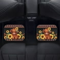 thumbnail image 4 of Renewold American Tribal Highland Cattle Cow Print Sunflower Car Floor Mats 4 Pieces Universal Fit Front & Rear Rubbrt Auto Rugs Full Set, Protect Car Interior for Car SUV Van Trucks, 4 of 7