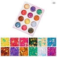 thumbnail image 1 of FCOGIN 3# 12 Pcs Multi-color Various Glitter Set, for Nail Art or Various Craft Decoration, 1 of 5