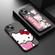 thumbnail image 4 of Bonita funda de teléfono de Hello kitty para iPhone, 15, 14, 13, 12, 11 Pro Max, mini, XS Max, XR, X, 8 Plus, SE, cubierta translúcida esmerilada, 4 of 5