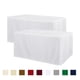 thumbnail image 1 of Mantel Obstal, paquete de 2 unidades, para mesa rectangular de 6 pies, color blanco, 1 of 9