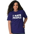 thumbnail image 4 of I Hate People Sarcastic Cynical Humor Plus Size Crewneck Graphic Tee Shirt Brisco Brands 3X, 4 of 4