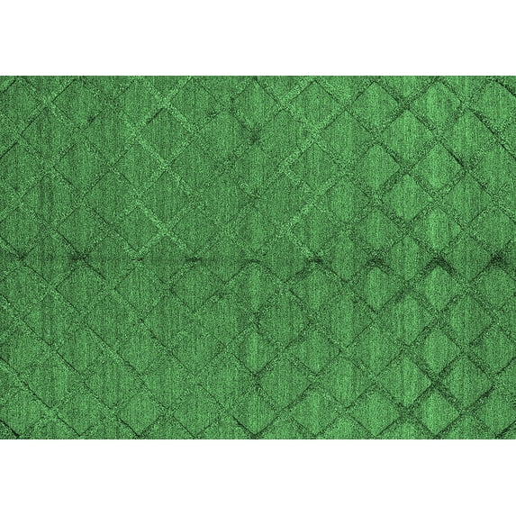 Ahgly Company Indoor Rectangle Oriental Emerald Green Industrial Area Rugs, 8' x 10'