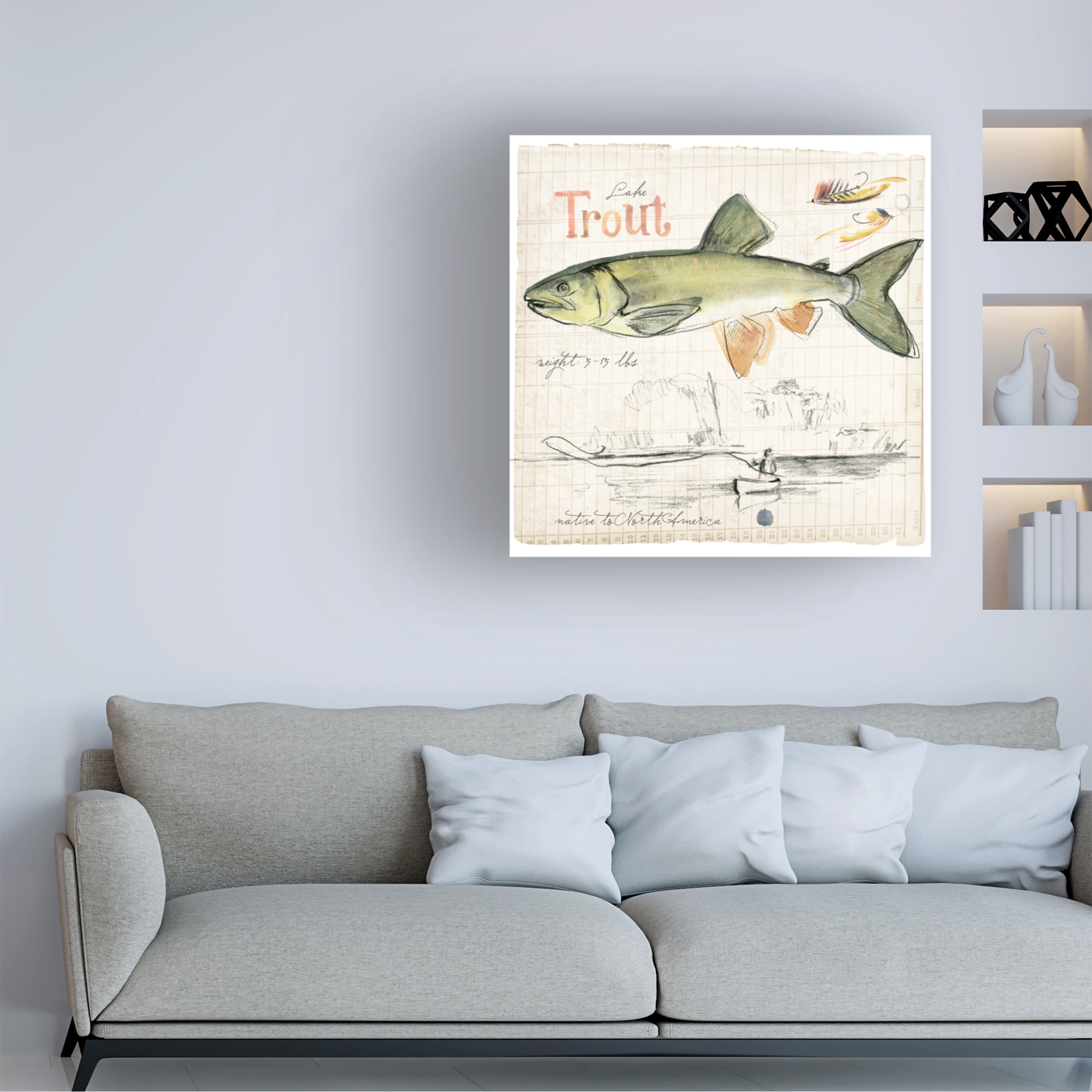 Jennifer Paxton Parker 'Trout Journal III' Canvas Art
