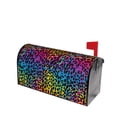 thumbnail image 2 of TEQUAN Rainbow Leopard Print Neon Animal Magnetic Mailbox Cover, Mailbox Wraps Large Size, 2 of 7