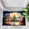 thumbnail image 4 of Merry Christmas Rhodesian Ridgeback Santa Hat Xmas Tree Winter Holiday Doormat Ridgebacks Dog Lover Gifts Indoor Outdoor Welcome Mat - 01013, 4 of 5