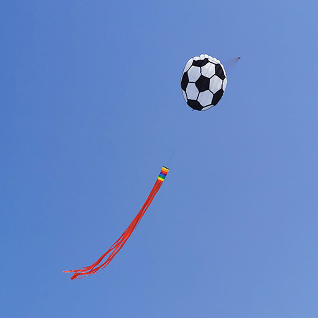 ZPAQI Strong Football with Long Tassel Huge Beginner Football Kites for Kids Adults