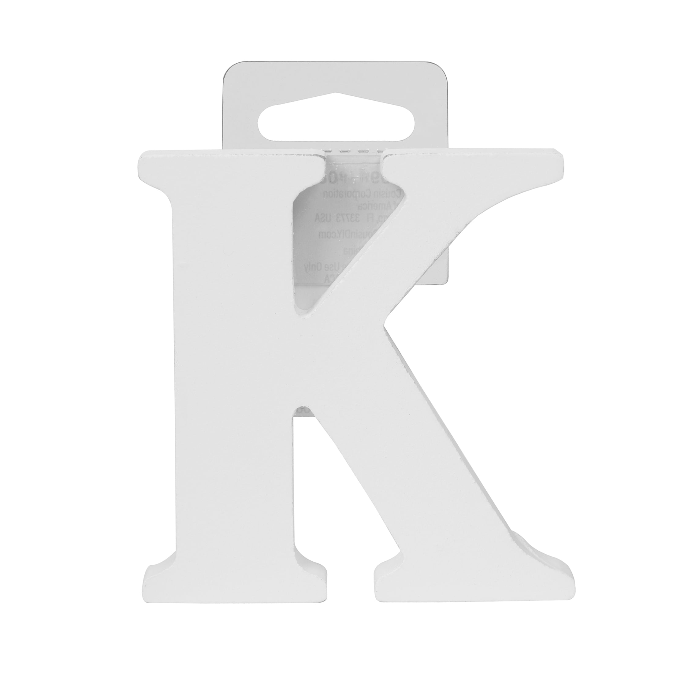 (3 pack) Cousin DIY 3" White Wood Letter K