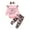 B-Pink, variant on PINQI Baby Girls Valentine Print Long Sleeve Romper Bodysuit+Camouflage Print Long Pants Set Cute Baby Clothes for Girls Fall/Winter(A-Pink,6-12 Months)