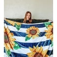 thumbnail image 2 of Yibo RosieLily Cute Cat Throw Blankets for Kids Girls Women Adults Animal Pattern Cat Gifts for Cat Lovers Lightweight Fuzzy Soft Cozy Flannel Fleece Warm for Bed Couch Chair All Seasons, 2 of 6