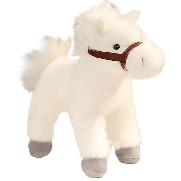 Stuffed Horse Toy, Ongmies Realistic Horse Plush Toy with Galloping Legs & Brushable Fur, Detailed Collectible Figure, Christmas Decorations Indoor