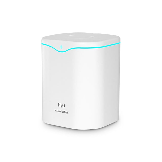 Humidificador USB 2000ml Pulverizador de niebla de doble boquilla Lámpara de noche Humidificador Difusor de aceite esencial hidratante, Blanco seitruly HA008654-02B