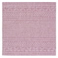 thumbnail image 2 of SAFAVIEH Courtyard Evander Geometric Indoor/Outdoor Area Rug, Ivory/Red, 6'7" x 6'7" Square, 2 of 8