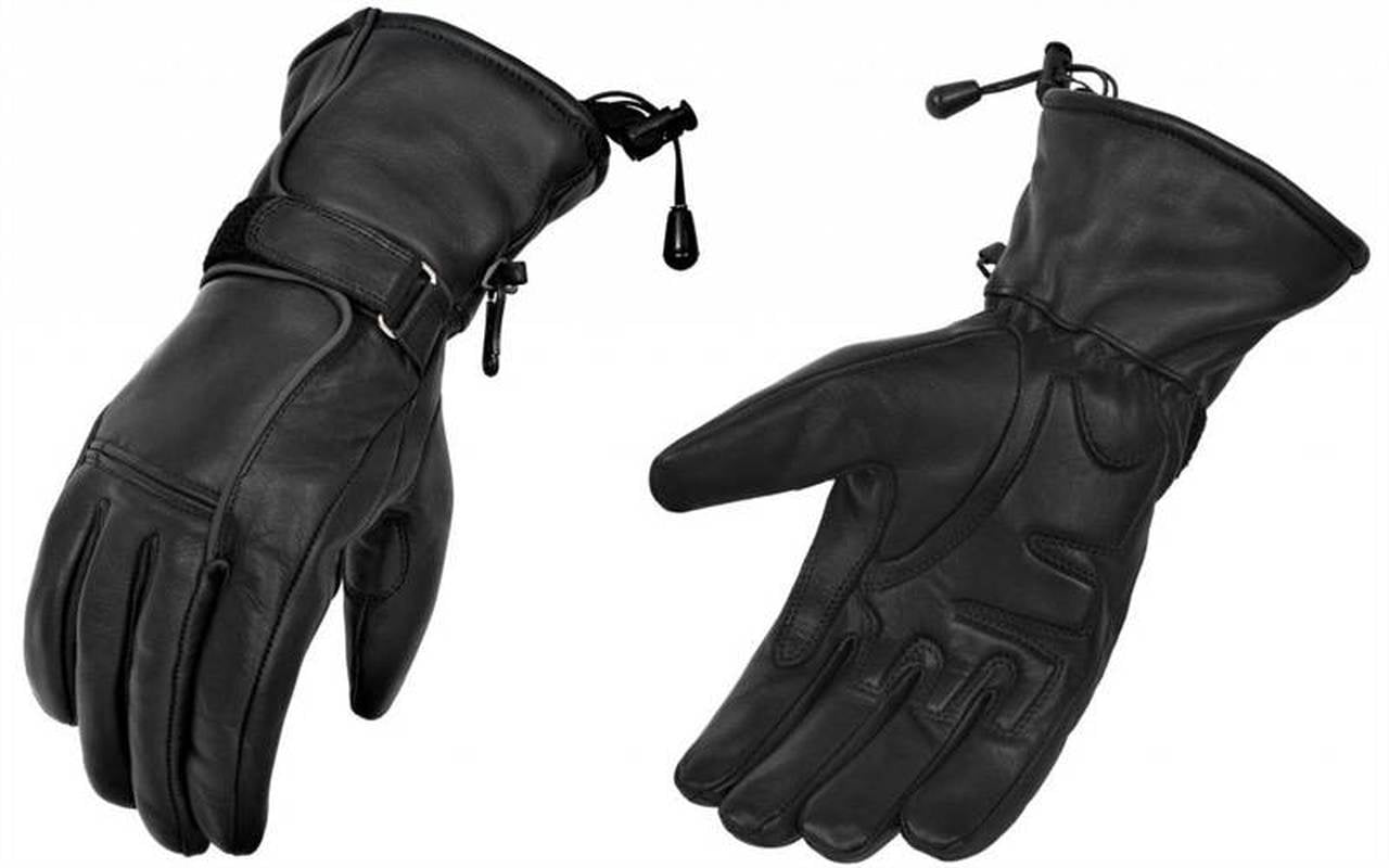 True Element Women's Leather Gauntlet Glove with Water Resistant Insert