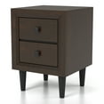 thumbnail image 2 of Furniture of America Seven Wood Nightstand with 2-Drawer, Espresso, 2 of 6