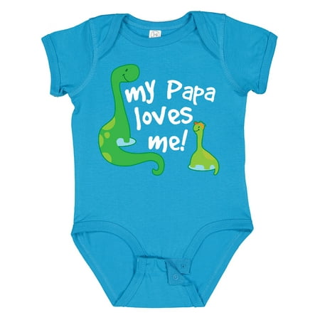 

Inktastic My Papa Loves Me Dinosaur Gift Baby Boy Bodysuit