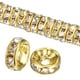 thumbnail image 1 of Paquete de 200 Cuentas Espaciadoras Rondelle, 0.31 Pulgadas/8mm Cuentas Sueltas de Cristal Checo Rhinestone [Tono Dorado], 1 of 6
