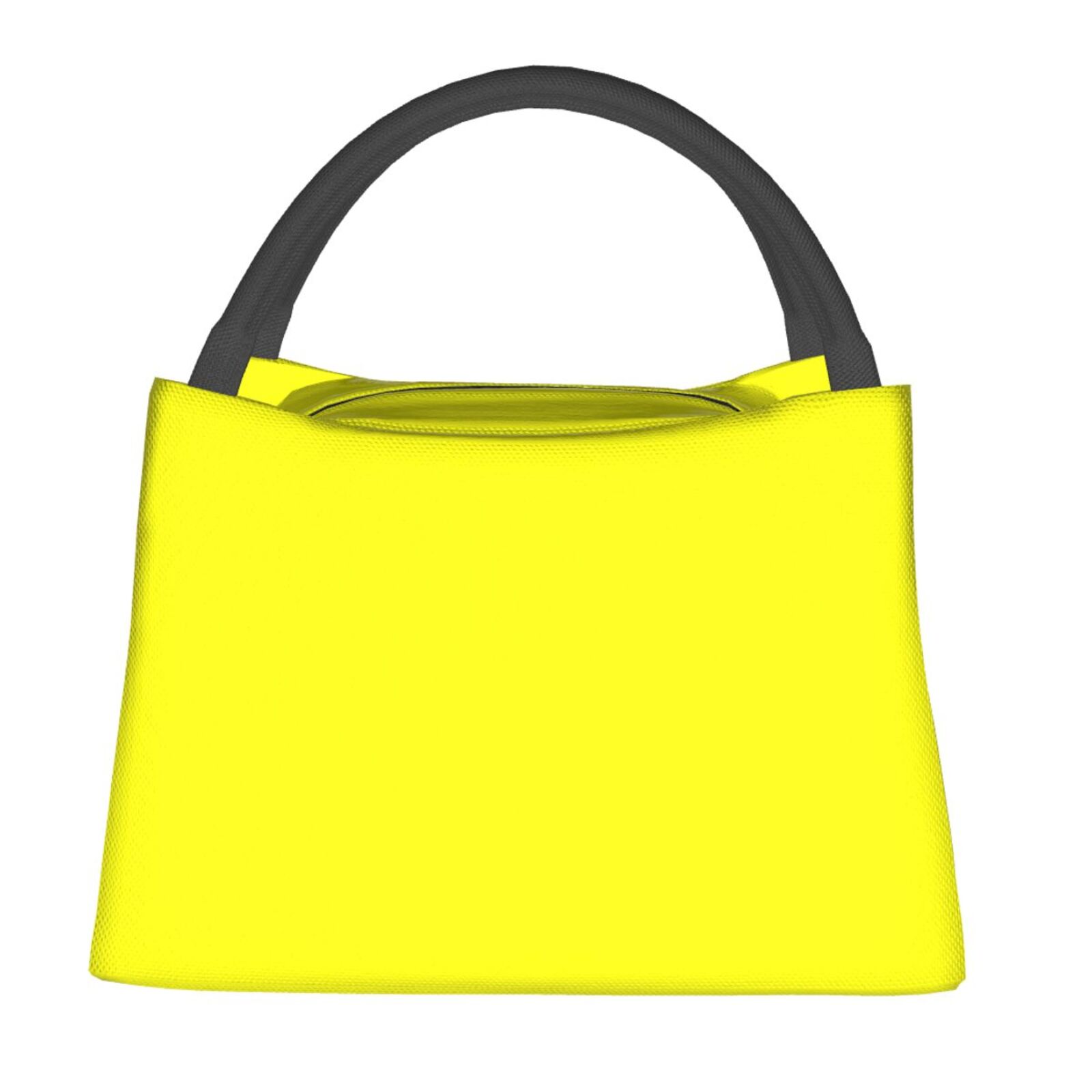 Portable Aluminum Film Insulated Refrigerated Lunch Bag Leak Proof Easy To Clean Folding Easy To Carry Large Capacity Wide Use Lemon Yellow