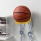thumbnail image 4 of Estante de almacenamiento de baloncesto Organizador montado en la pared | Estante de plástico giratorio de 90° para balones de baloncesto fútbol | Fácil instalación sin taladro | Ganchos incluidos, 4 of 8