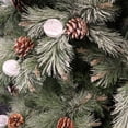 thumbnail image 4 of Fraser Hill Farm Clear Prelit LED Green Hinged Dunhill Pine Glitter Finish Christmas Tree, with G40 Lights 7.5', 4 of 6