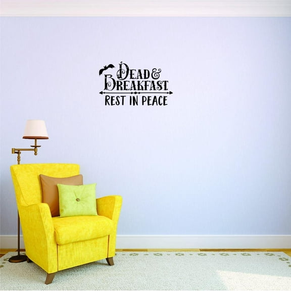 Custom Decals Rest In Peace Wall Art Size: 10 X 20 Inches Color: Black