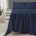 thumbnail image 3 of Threadmill Home Linen 100% Cotton Sheets for Cal King Size Bed - 600 Thread Count Cal King Bed Sheets Set with 16” Deep Pocket - Sateen Weave 4-Piece Bedding Set with Cooling Effect, Folkstone Blue, 3 of 10