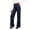 Navy #031, variant on Pull On Dress Pants Women Stretch Tummy Control Wide Leg Yoga Pants High Waisted Work Trousers Business Casual Slacks Blue M
