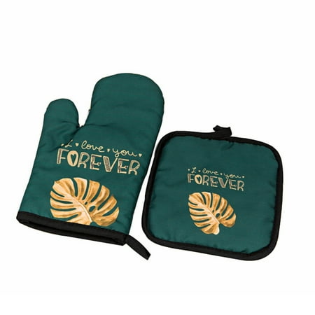 

Cute Oven Mitts and Pot Holder Sets 2pcs Non-Slip Potholders Kitchen Heat Resistant Hot Pads for Women Cooking Gloves New