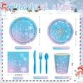thumbnail image 4 of Christmas Paper Plates Dinnerware Christmas Party Supplies Decorations Disposable Dishes Napkins Banner Tablecloth Serve 20 Design1, 4 of 7