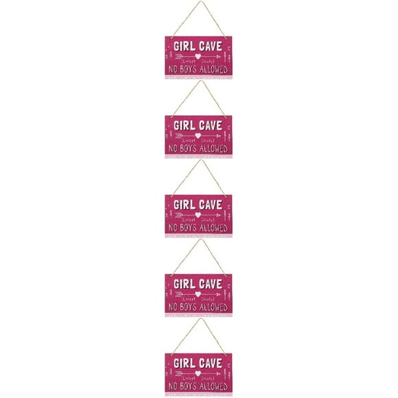FNNMNNR5 Pieces Wall Decals Room Decor for Teen Girls Wooden Sign Girl‘s Hanging