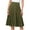 Army Green, variant on Womens Midi Skirts Summer Casual Flowy A-Line Skirt Trendy Pleated Skirts